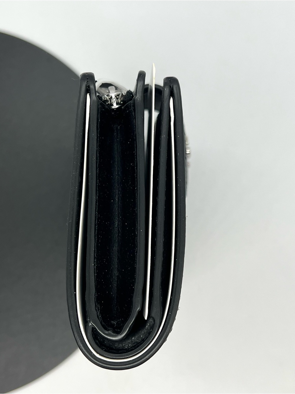 Coach Medium Corner Zip Wallet Signature Canvas Graphite Black C0082 NWT - Picture 6 of 16